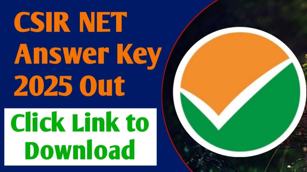 NTA CSIR NET June Answer Key 2025