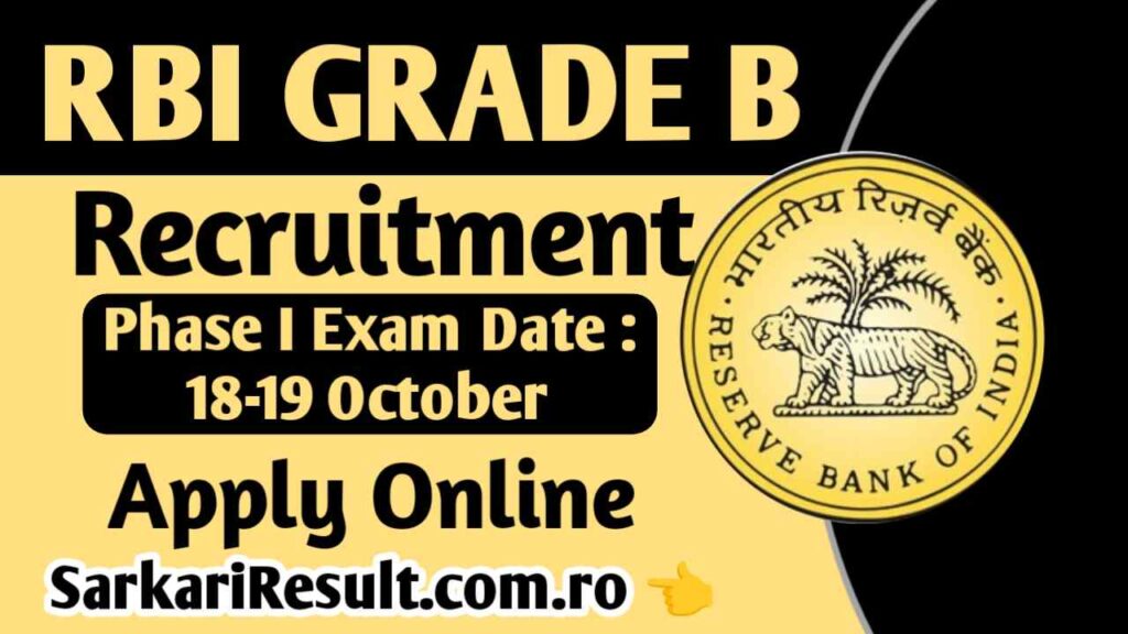 RBI Grade B Recruitment 2025